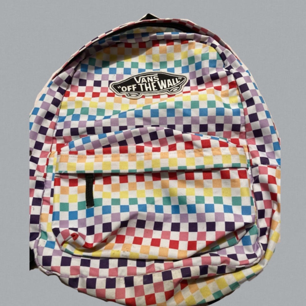 VANS RAINBOW CHECKERED BACKPACK!